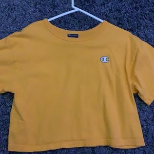 gold champion slightly cropped shirt